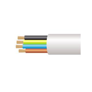 3184Y - Heavy Duty PVC Flex - Round - 0.75mm Conductor - 50m Drum - White
