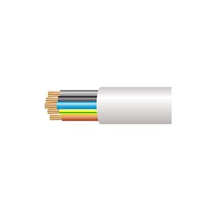3185Y - Heavy Duty PVC Flex - Round - 2.5mm Conductor - 100m Drum - White