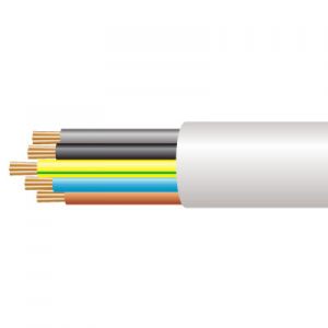 3184TQ - TQ Type Rubber Cable - 1mm Conductor - 50m Drum - White