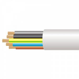 3184TQ - TQ Type Rubber Cable - 1.5mm Conductor - 50m Drum - White
