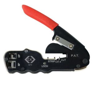Compact crimper for modular plugs