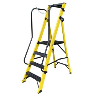 Safety platform ladder fibreglass 4 tread