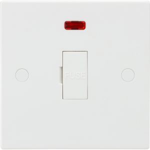 Connection Unit Unswitched + Neon 13A Whi