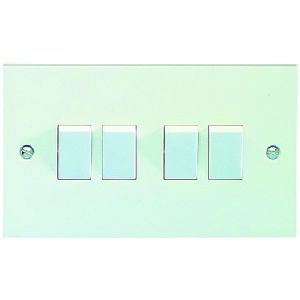 10AX Plate switch - 4 gang 2 way