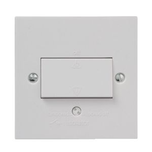 10AX Plate switch - 1 gang TP isolator 