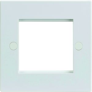 1G 2 module Euro plate Whi