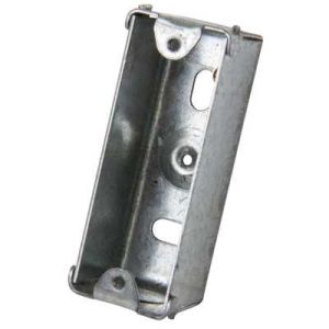 Metal Switch &amp; Socket Box- 1 Gang Round KO Fixed 27mm