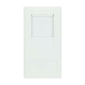 Euro module RJ45 Cat6 socket white
