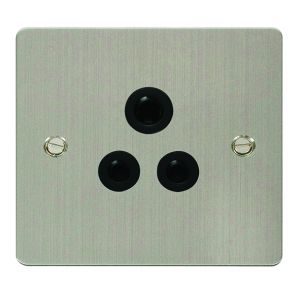 5 Amp Round Pin Socket Outlets - black inserts