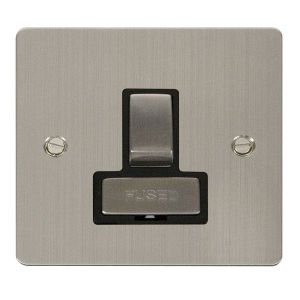 13A fused switched connection unit - black inserts