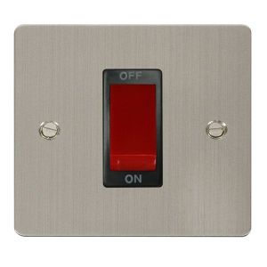 1 gang 45A DP switch - black inserts