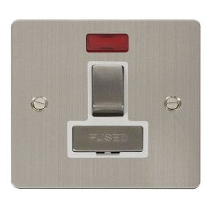 13A fused switched connection unit with neon - white inserts