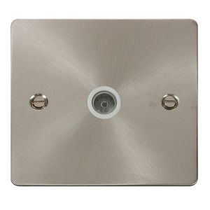 Single coaxial socket outlet - white inserts