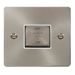 10A 1 gang 3 pole fan isolation switch - white inserts