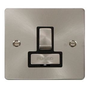 13A fused switched connection unit - black inserts