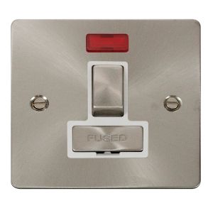 13A fused switched connection unit with neon - white inserts