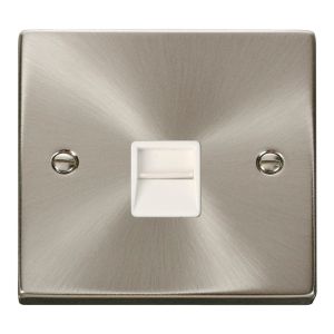 Telephone Outlets - Single secondary socket - white inserts
