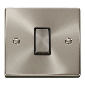 1 gang 2 way 10AX ingot switch - black inserts