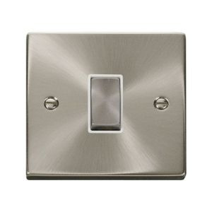 1 gang intermediate 10AX switch - white inserts