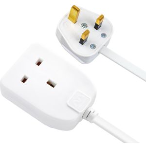Extension lead 1 gang 5 metres white
