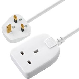 Extension lead 1 gang 5 metres white
