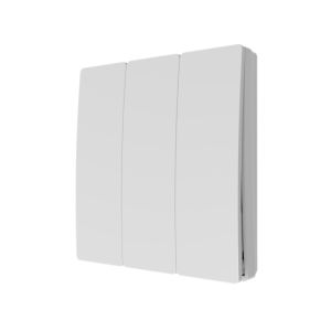 Kinetic push switch 3 gang IP65 white
