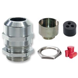 Brass IP68 Cable Gland LSF - EMSKV 40/MFD 2 x 25mm + 1 x 16mm + MEM 32/40 adaptor