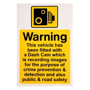  Van/Lorry dash cam warning notice - 150 x 225mm 