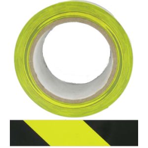 Adhesive hazard tape black/yellow 50mmx33m