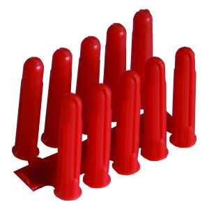 Wall Plugs - Red (Qty 100)
