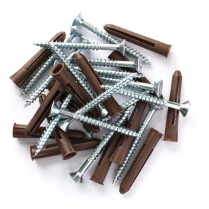 Eco trade tub 2inx10 woodscrews &amp; brown plugs x 400