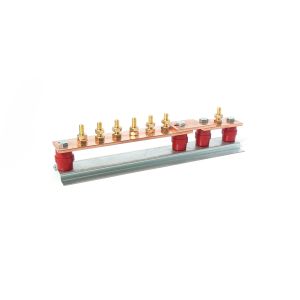 6-way copper earth bar with single disc link 