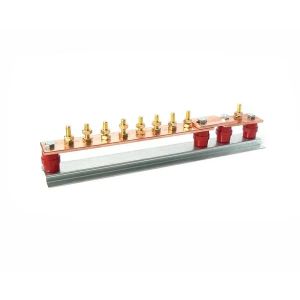 8-way copper earth bar with single disc link