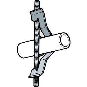 Conduit &amp; Rod Support Clip  M6&amp; M8, 17-20mm - 22 S Load Kg (Qty 25) - Silver