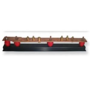 Earthing Accessories - 6 way earth bar c/w single disc link