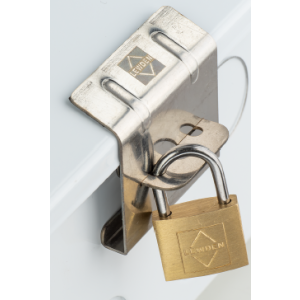 Hasp &amp; staple locking kit for consumer unit