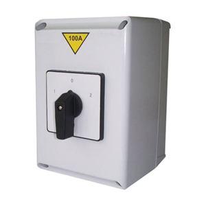 Changeover switch 100A 4-pole IP65 insulated enclosure
