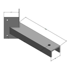 Flat &amp; Corner Wall Brackets - Flat wall single floodlight bracket