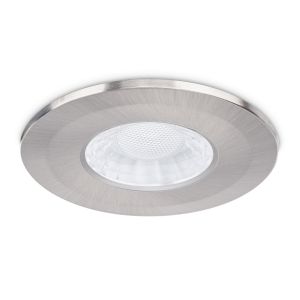 Downlight bezel fixed aluminium brushed nickel