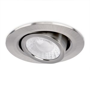 Downlight Fire Rated tilt 3/5W 3CCT IP65 brushed nickel bezel
