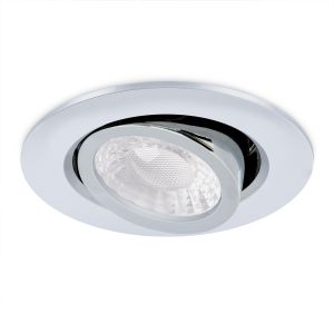 Downlight Fire Rated tilt 3/5W 3CCT IP65 chrome bezel