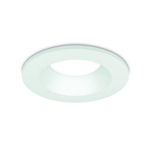 Anti-glare bezel for downlight IP65 white