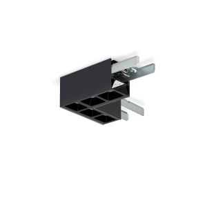 Corner piece for linear lum UGR black
