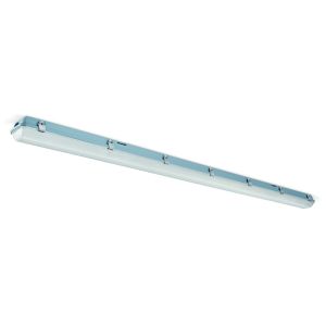 LED Weatherproof Emergency Batten - 4ft twin 37W 4700lm 4000K frosted