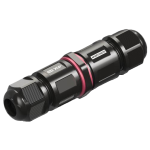 Straight connector IP68 3 core black