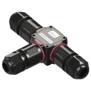 T-Junction connector 3 core black