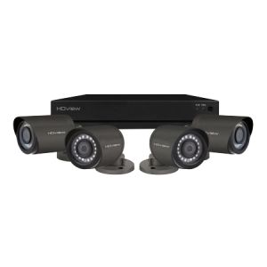 4 channel SHD 1TB DVR c/w 4 bullet cameras - grey
