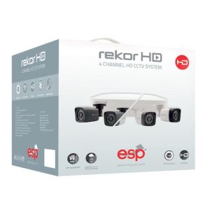 4 Channel HD Bullet CCTV Kits &amp; Cameras - 500GB c/w 2 cameras - black
