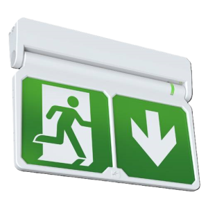 Emergency exit sign 5 in 1 self-test white