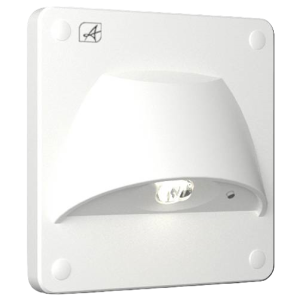 Emergency wall light self-test black